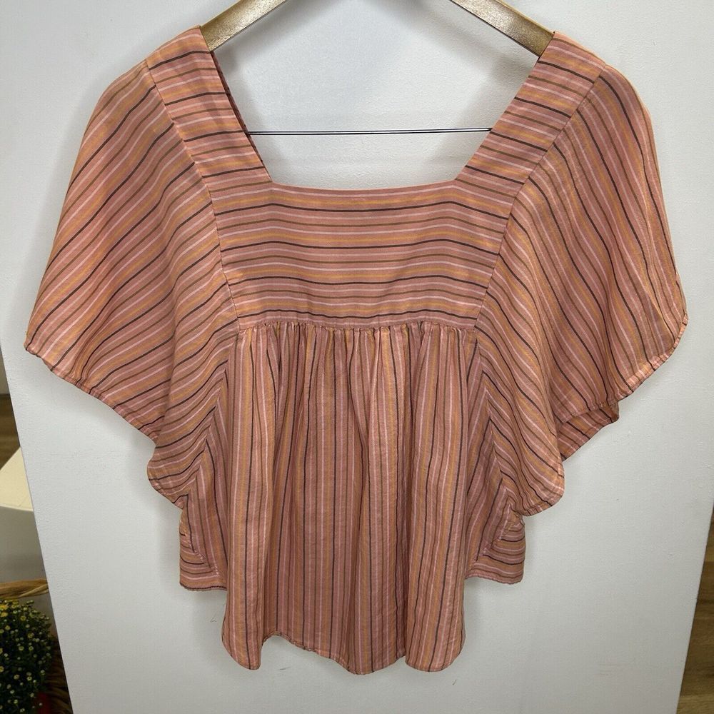 Madewell Butterfly Top‎ in Rainbow Stripe Women's Small Size